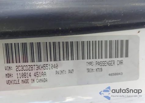 2019 Dodge Challenger R/T from USA, damaged, VIN 2C3CDZBT3KH551040